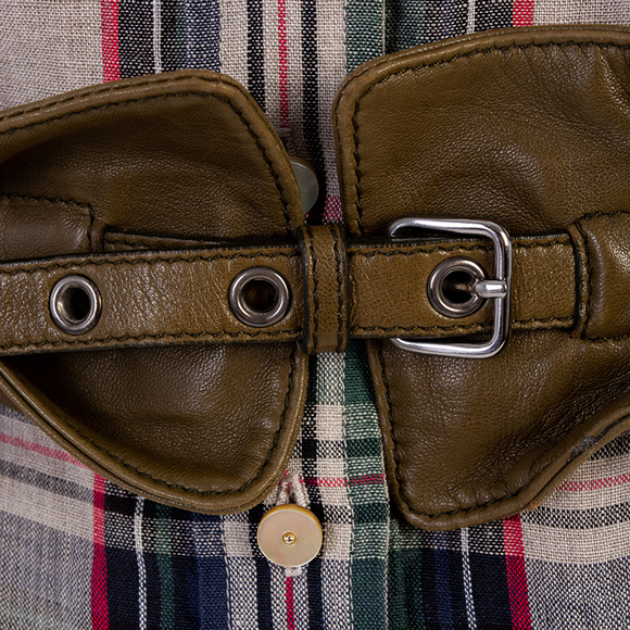 MIU MIU DARK OLIVE GREEN CLASSIC BELT | WOMENS - Picture 3 of 4